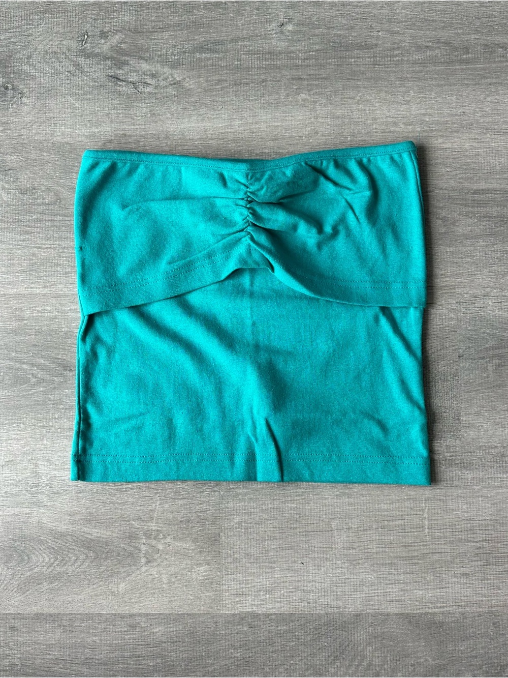 NWT VNTG Rumors Deadstock Y2K Ruched Tube Top Teal